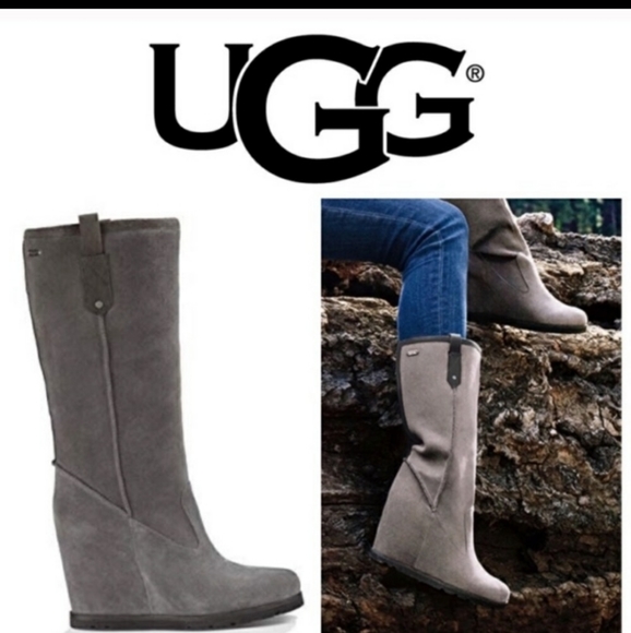 UGG Shoes - Women UGG Soleil Wedge Boot 1008718 Grey